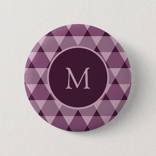 Badge Rond 5 Cm Motif Triangles (Devant)