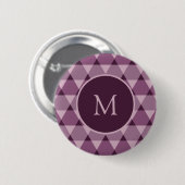 Badge Rond 5 Cm Motif Triangles (Devant & derrière)