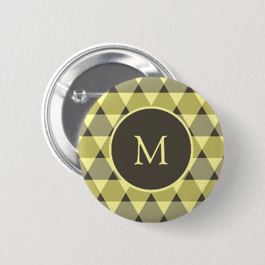 Badge Rond 5 Cm Motif triangles (Devant & derrière)
