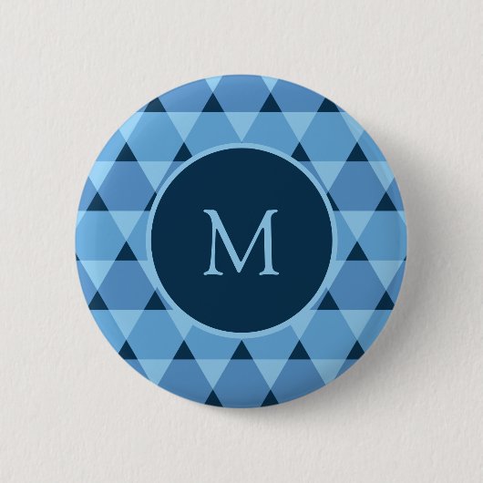 Badge Rond 5 Cm Motif Triangles (Devant)