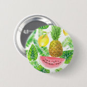 Badge Rond 5 Cm Motif tropical (Devant & derrière)