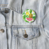 Badge Rond 5 Cm Motif tropical (En situation)