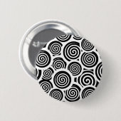 Badge Rond 5 Cm Motif vectoriel spirale noire et blanche (Devant & derrière)