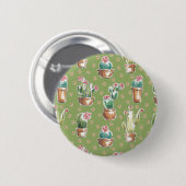 Badge Rond 5 Cm Motif vert d'étape | de fleur de désert (Devant & derrière)