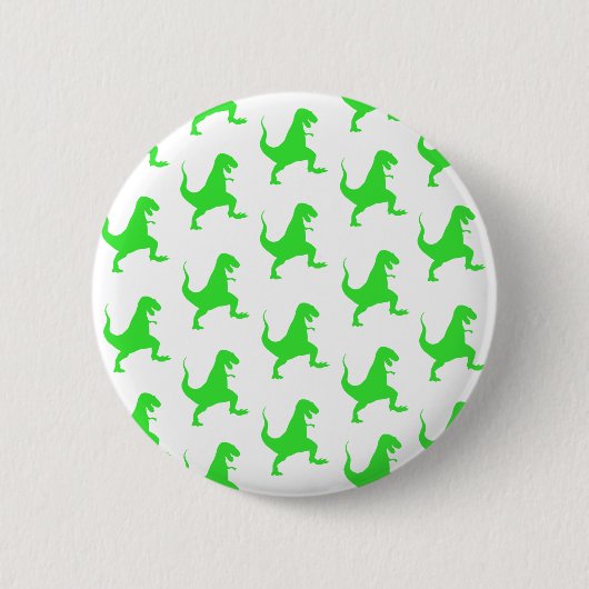 Badge Rond 5 Cm motif vert t-rex (Devant)
