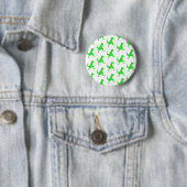 Badge Rond 5 Cm motif vert t-rex (En situation)