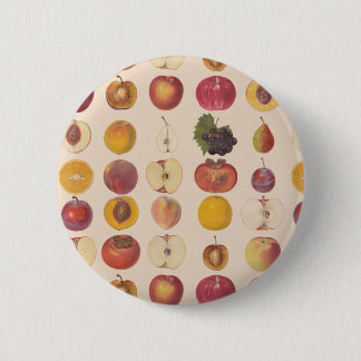 Badge Rond 5 Cm Motif vintage de fruits