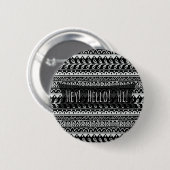 Badge Rond 5 Cm motifs de Doodle Noir et Blanc (Devant & derrière)