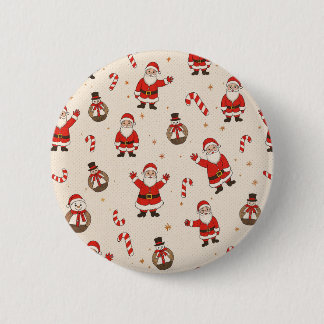Badge Rond 5 Cm motifs de Noël vintage