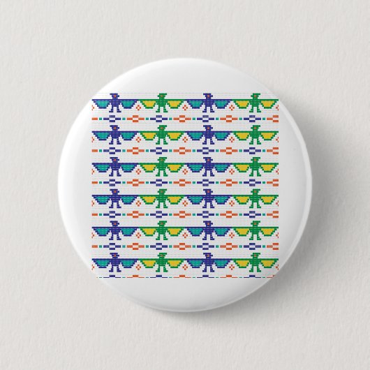 Badge Rond 5 Cm Motifs Perler Bead (Devant)