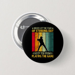 Badge Rond 5 Cm Motivation de joueur de baseball