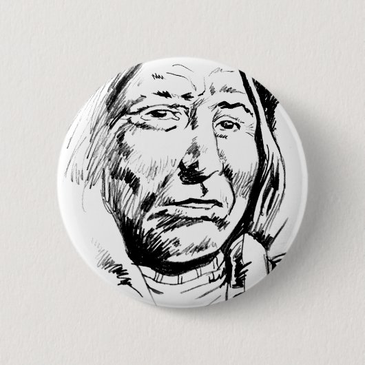 Badge Rond 5 Cm Motivation du croquis en chef indien (Devant)