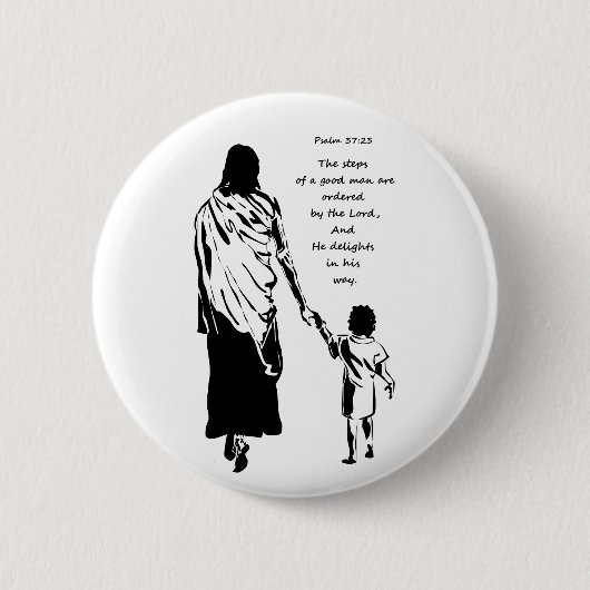 Badge Rond 5 Cm Motivational Bible Scripture Psalm Quote (Devant)