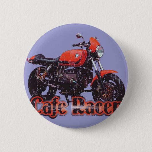 Badge Rond 5 Cm Moto Cafe Racer (Devant)