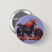 Badge Rond 5 Cm Moto Cafe Racer (Devant & derrière)