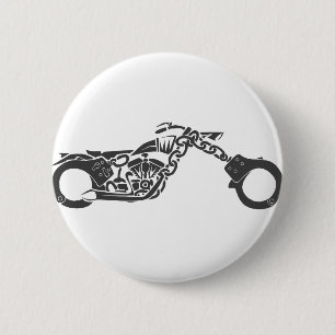 Badge Rond 5 Cm moto de couperet de menotte