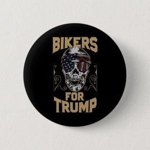 Badge Rond 5 Cm Motocycliste pour les voix pro Trump