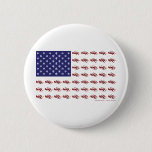 Badge Rond 5 Cm Motoneige patriotique