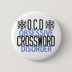Badge Rond 5 Cm Mots croisé hantés