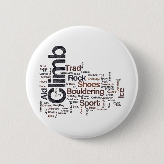 Badge Rond 5 Cm Mots d'escalade (Devant)
