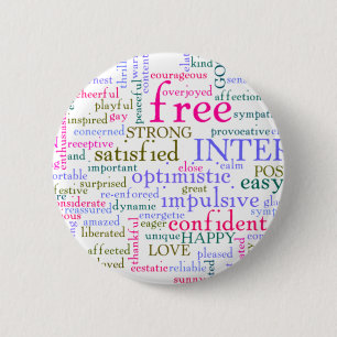 Badge Rond 5 Cm Mots stimulants
