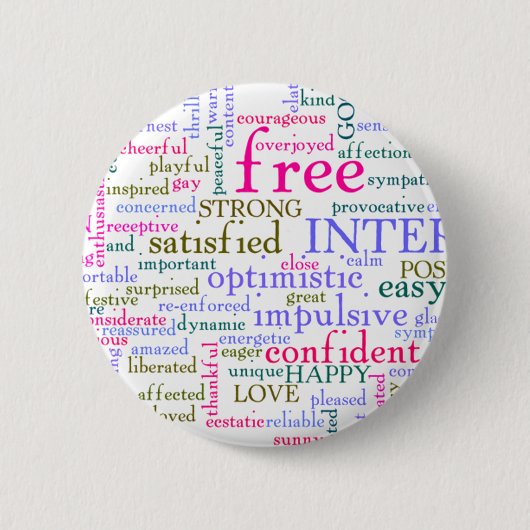 Badge Rond 5 Cm Mots stimulants (Devant)