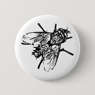 Badge Rond 5 Cm Mouche