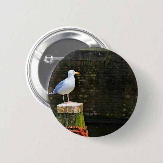 Badge Rond 5 Cm Mouette (Devant & derrière)