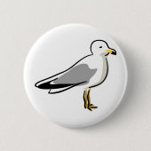 Badge Rond 5 Cm Mouette Abstraite (Devant)
