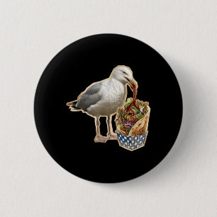 Badge Rond 5 Cm Mouette au Kebab Döner