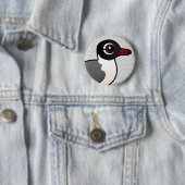 Badge Rond 5 Cm Mouette de Birdorable Franklin (En situation)