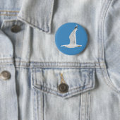 Badge Rond 5 Cm Mouette volante (En situation)