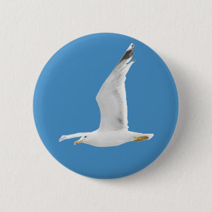 Badge Rond 5 Cm Mouette volante