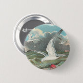Badge Rond 5 Cm Mouettes (Devant & derrière)