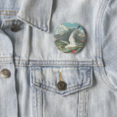 Badge Rond 5 Cm Mouettes (En situation)