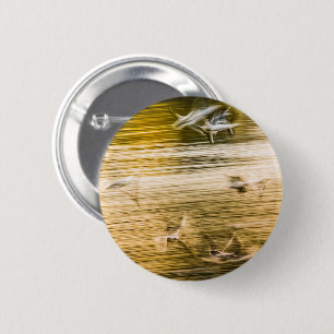 Badge Rond 5 Cm Mouettes volantes - abstrait