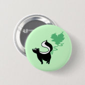 Badge Rond 5 Cm Mouffette Stinky d'amour (Devant & derrière)