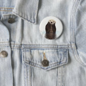 Badge Rond 5 Cm Moufle de Fluffy adorable mignonne animal (En situation)