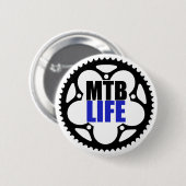 Badge Rond 5 Cm Mountain Bike Life (Devant & derrière)