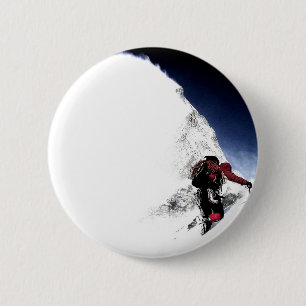 Badge Rond 5 Cm Mountain Climat Sports extrêmes