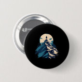 Badge Rond 5 Cm Mountain Peak Explorer Design - Climbing And Natur (Devant & derrière)