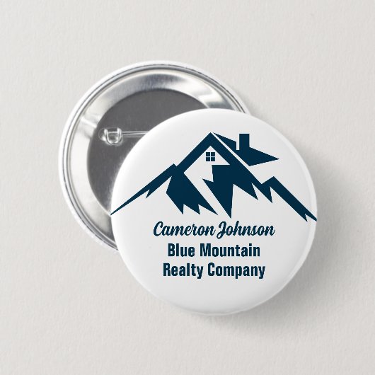 Badge Rond 5 Cm Mountain Real Estate Company Custom Marketing (Devant & derrière)