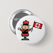 Badge Rond 5 Cm Mountie de bande dessinée (Devant & derrière)