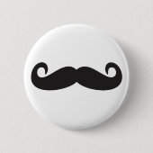 Badge Rond 5 Cm Moustache (Devant)