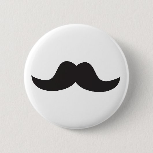 Badge Rond 5 Cm Moustache (Devant)