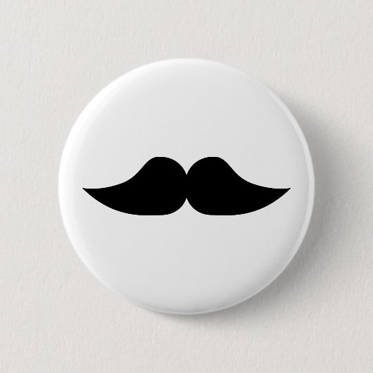 Badge Rond 5 Cm Moustache (Devant)