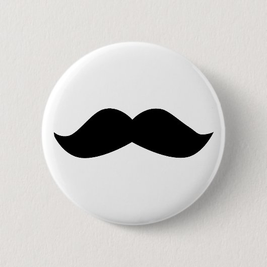Badge Rond 5 Cm Moustache (Devant)