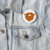 Badge Rond 5 Cm Moustache Brown amusante (En situation)