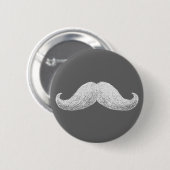 Badge Rond 5 Cm Moustache de La (foncée) (Devant & derrière)