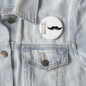 Badge Rond 5 Cm Moustache de lait (En situation)
